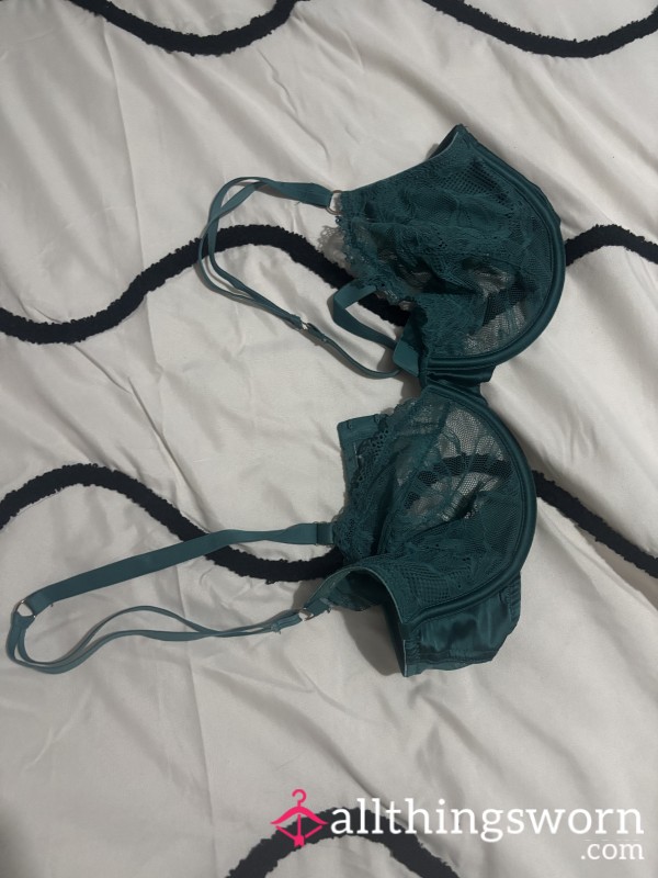 My Favourite Green Lacy See Through Bra