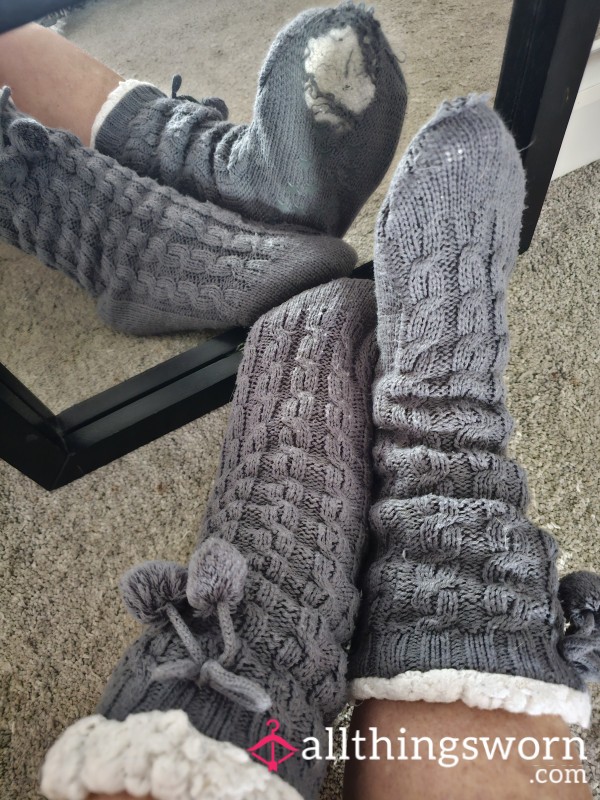 My Favourite Pair, Very Well Warn House Socks, Just Like Slippers Only Warmer To Lock In The Heat And Smell 👣