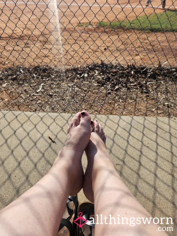 My Feet Getting Nice And Sweaty At The Ballfield For You.