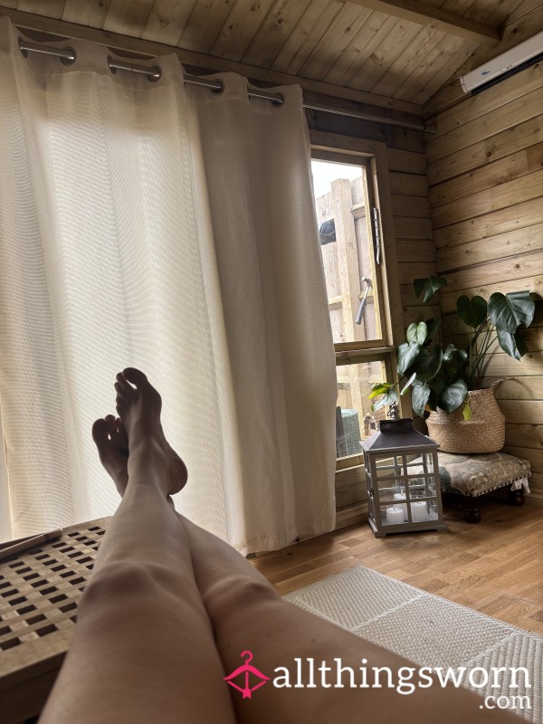 My Feet In S**y Fluffy High Heels