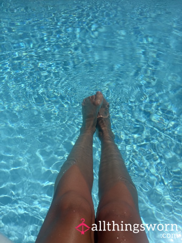 My Feet Playing At The Edge Of The P**l In The Hot Sun