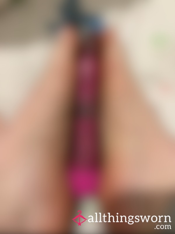 My Feet Wrapped Around My Pink Sparkly Di**o👀