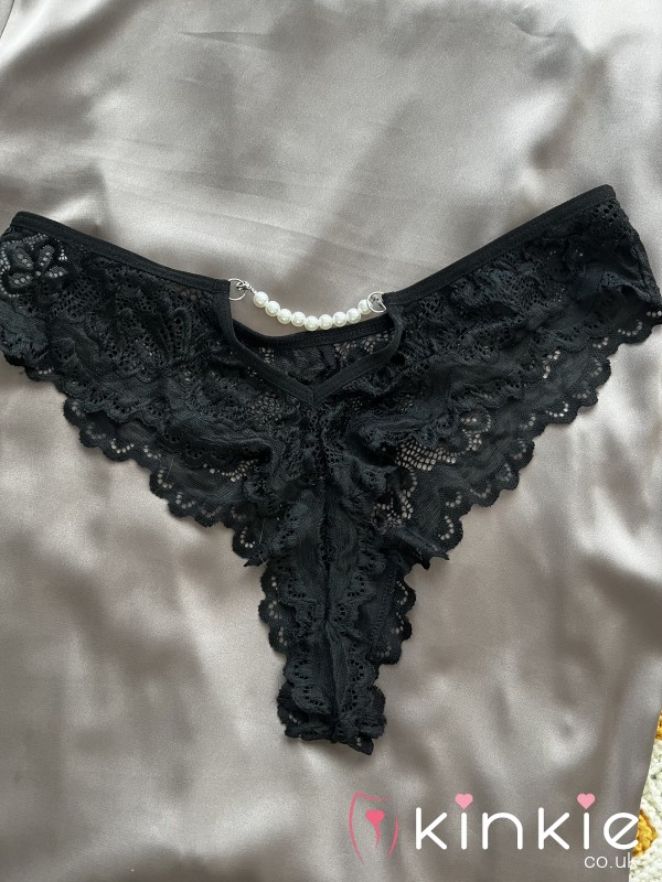 My First Black Thong I Used To Make My Self C*m
