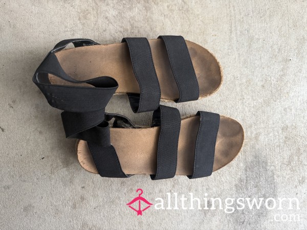 My Foot Print Platform Sandals