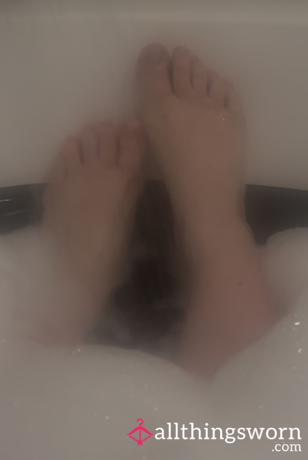 My Footsies Being Washed.