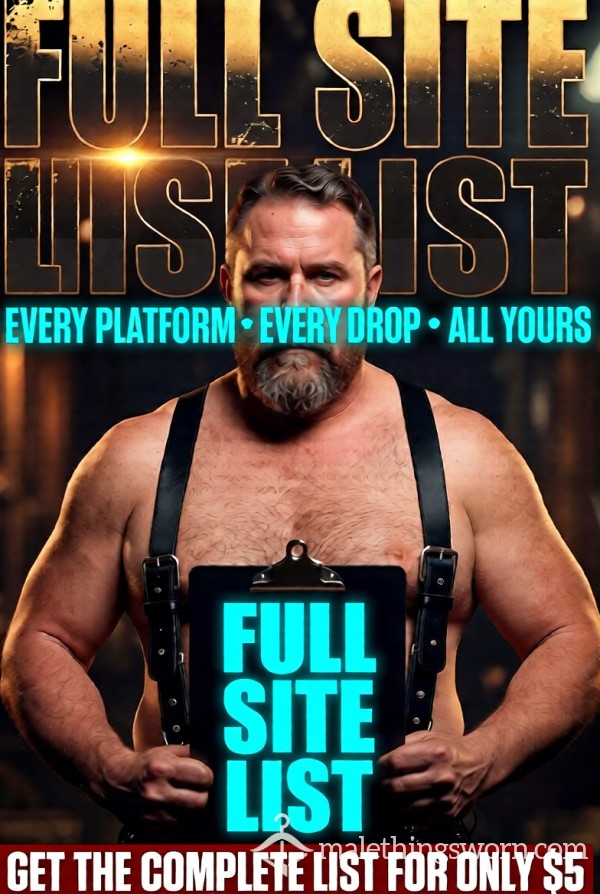 MY FULL SITE LISTING OF EVERYWHERE I HAVE CONTENT & EXTRAS