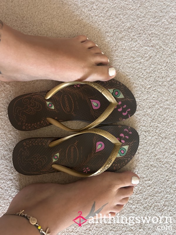 My Gold Haviana Flip Flops