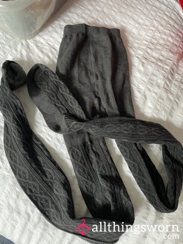 My Grey Winter Wool Tights. One Day Wear