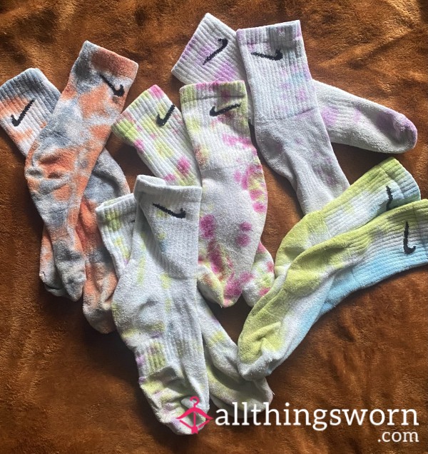 My Home Tie Dye Gym Socks, Well Worn, Well Loved, Ready For You