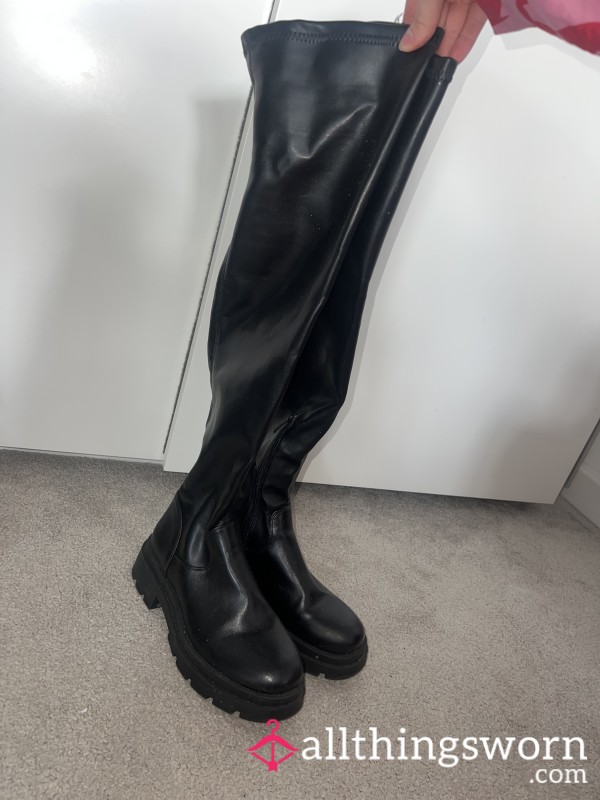 My Knee Length Leather Boots