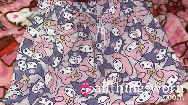 My Melody And Kuromi Lounge Shorts / Gym Shorts 🖤💋💗 (large - Extra Large)