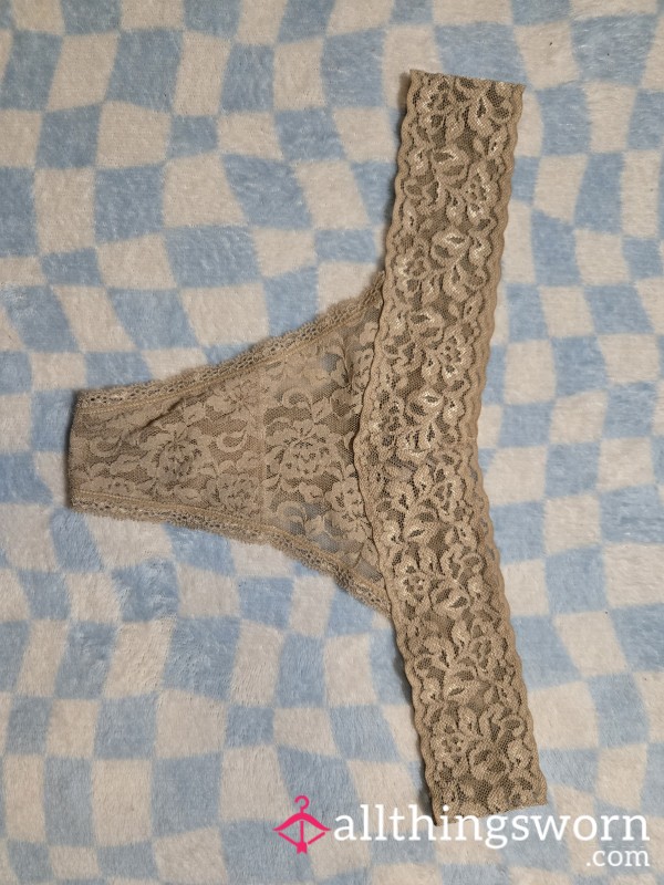 My Old Cream Lace Thong