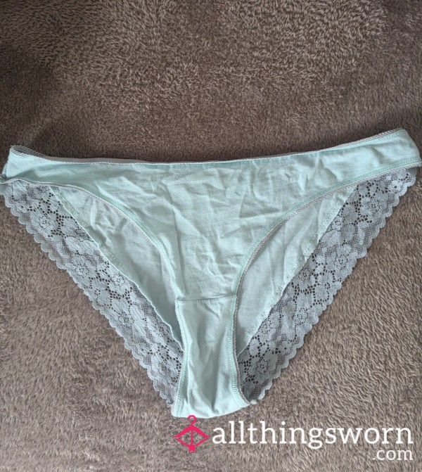 💙 My Old Favourite Blue Lace Knickers 💙 Well-Worn & Soft