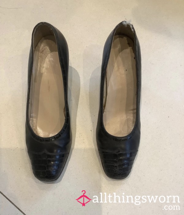 My Old Hotel Uniform Heels 1.0🥵😈 |well-worn| Leather🥵