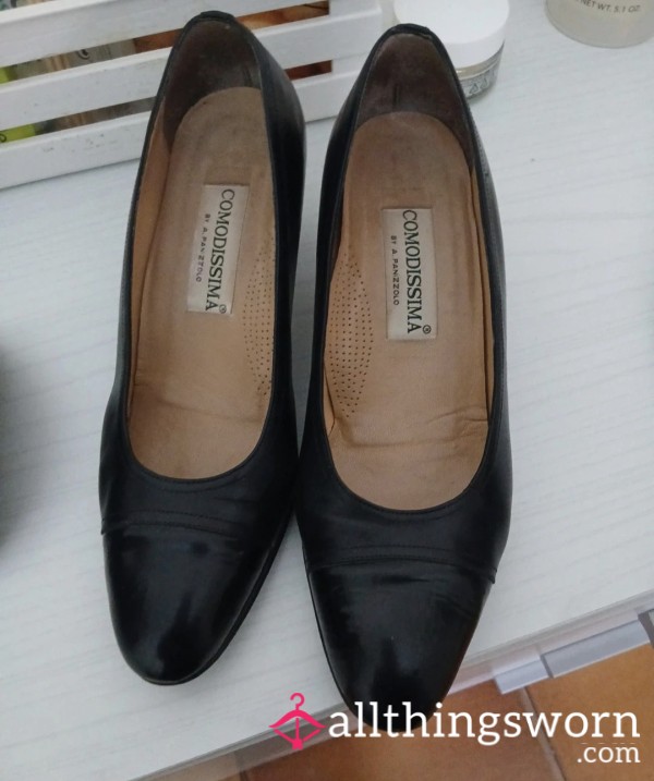 My Old Hotel Uniform Heels 10.0🥵😈 |well-worn| Leather🥵