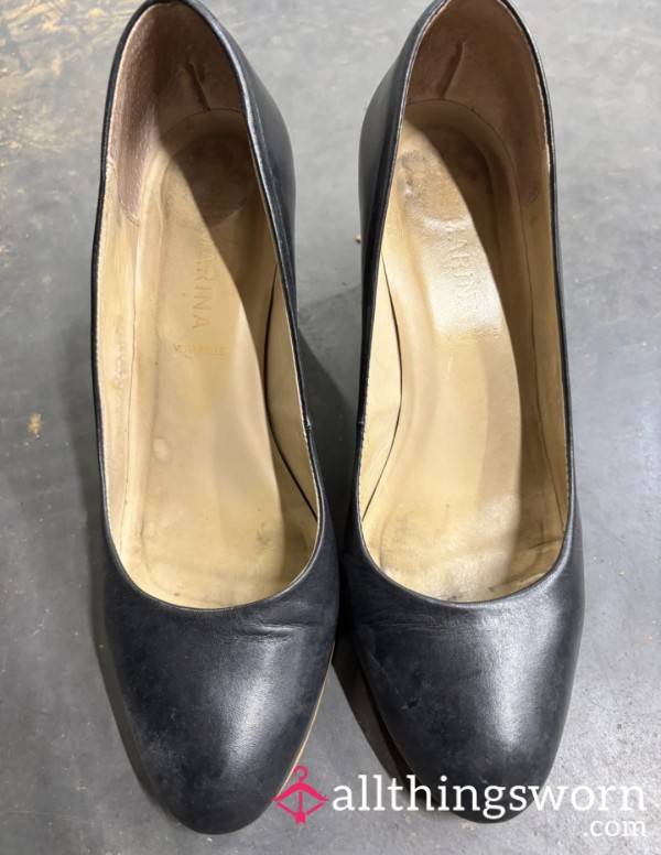 My Old Hotel Uniform Heels 11.0🥵😈 |well-worn| Leather🥵