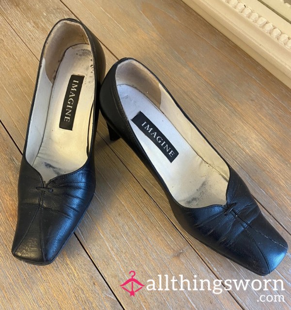 My Old Hotel Uniform Heels 14.0🥵😈 |well-worn| Leather🥵