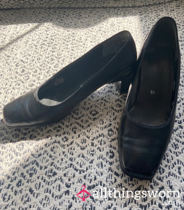 My Old Hotel Uniform Heels 20.0🥵😈 |well-worn| Leather🥵