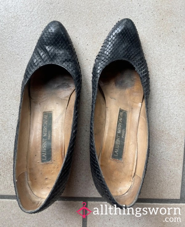 My Old Hotel Uniform Heels 7.0🥵😈 |well-worn| Leather🥵