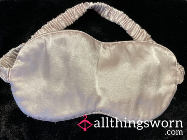 My Old Well Worn Pink Satin Eye Mask
