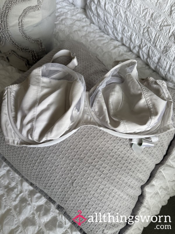 Well Worn White Bra