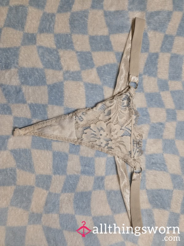 My Old White Lace G-String Thong 🤍
