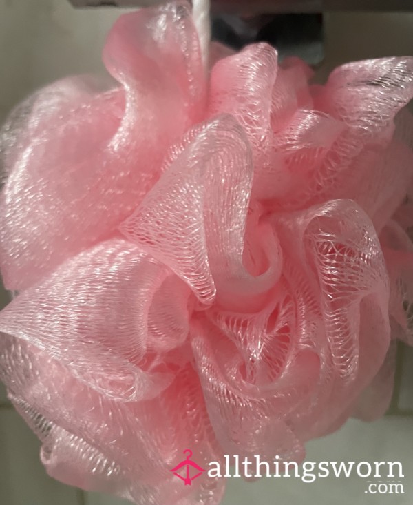 My Pink Shower Loofah Used Everyday During Sp**ky Month 👻