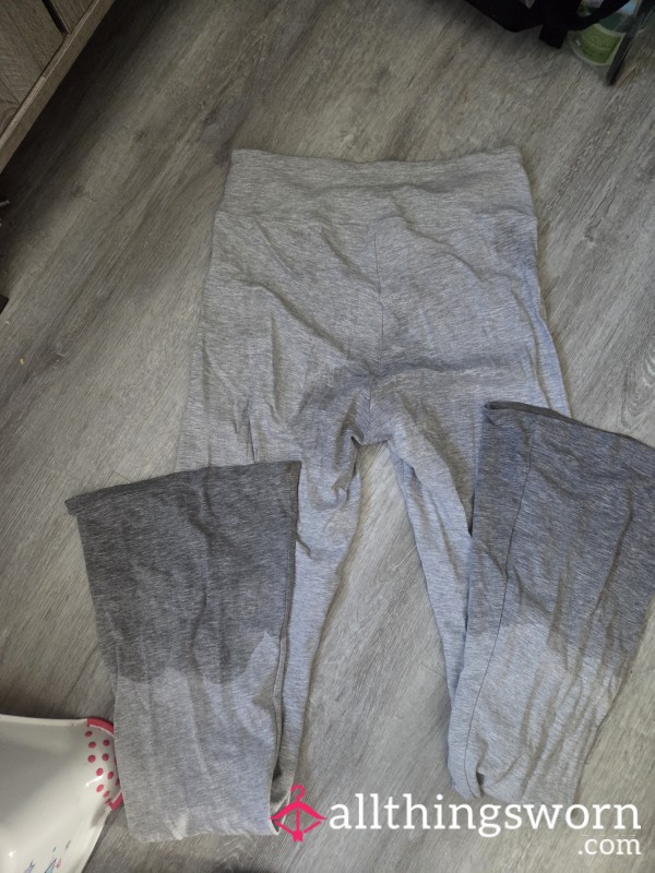 My Pi*sy Grey Flared Leggings 🙈