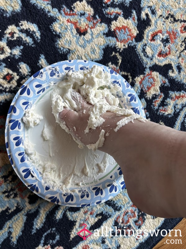 My POV Smushing Whipped Cream With Feet
