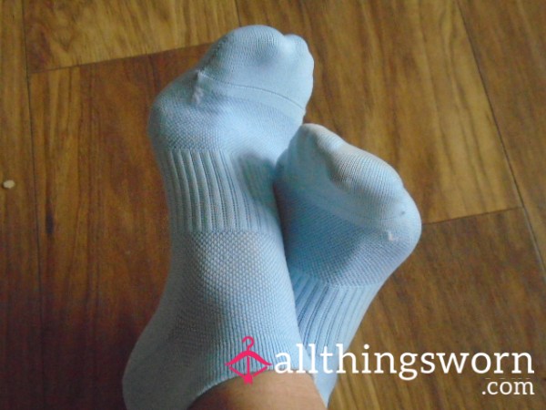 🌀My Pretty Pale Blue Socks Listed For Your Pleasure😏