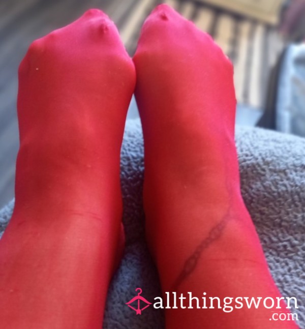 My Red Pop Socks Worn No Washed