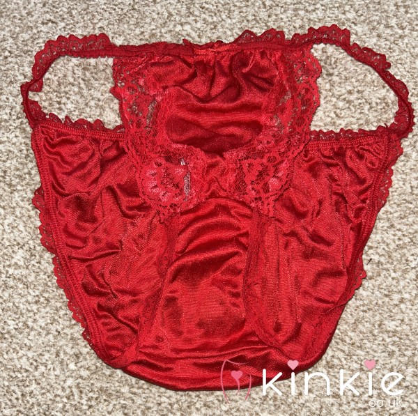 My Red Silky Nylon Knickers