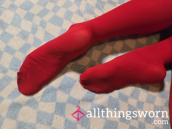 My Ripped Up Red Pantyhose
