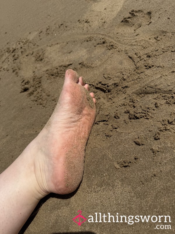 My Sandy Feet And Toes At The Beach