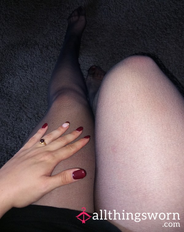 My S**y Well Worn Pantyhose BLACK🥵❤️ Worn On A Workday🥵 SMELLY❤️ 3Days