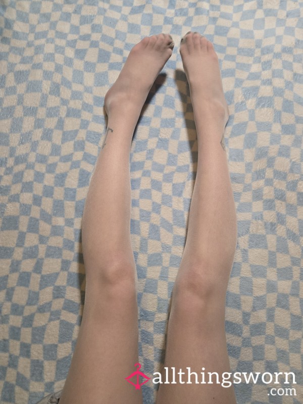 My Sheer Shiny Worn Pantyhose