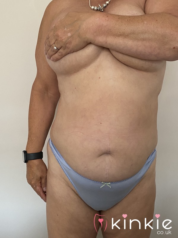 Thong In Blue Mature