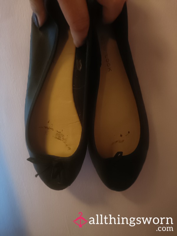 My Slip On Black, Size 5 "go To" Shoes - Very Well Worn