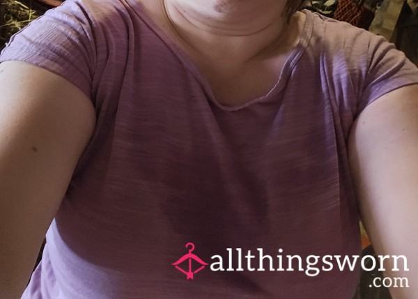My Sweaty Pink 'T' From Todays Hack...