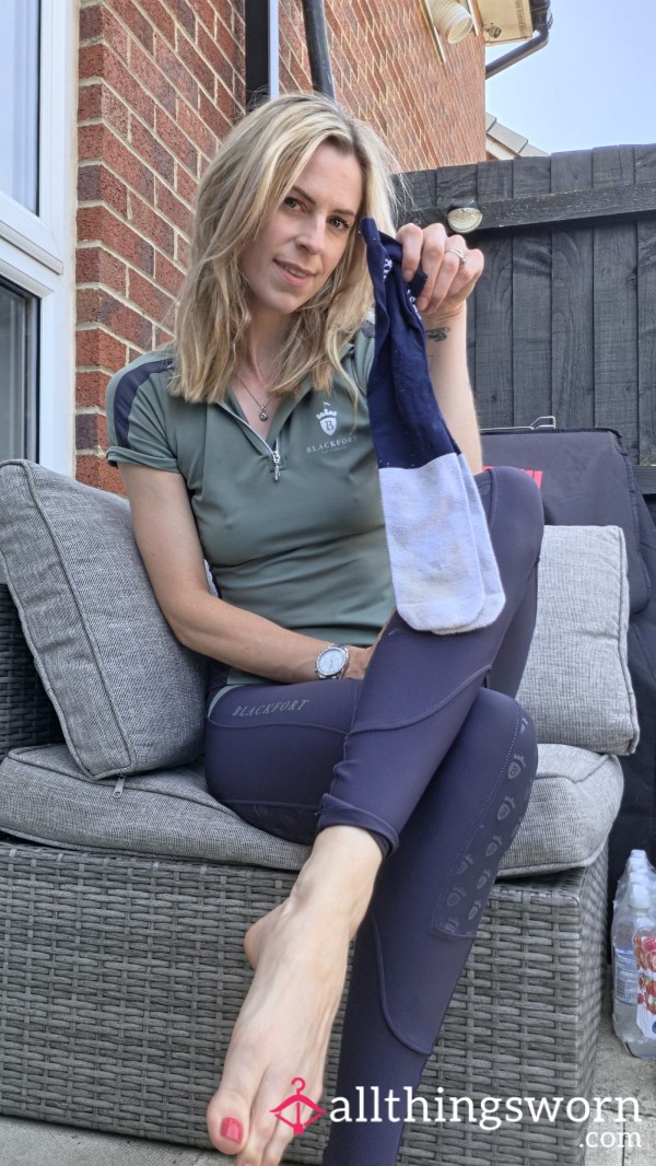 My Sweaty Worn Horse Riding Socks, Soles And All 🧦