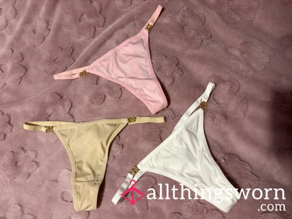 My Thongs Various Colours Nude White And Pink Gold Detailing Size Xs Worn On My Little Cute Size 6 As Standard 24 Wear Add Ons Available Message For Requests All Things Considered Price Is Pe