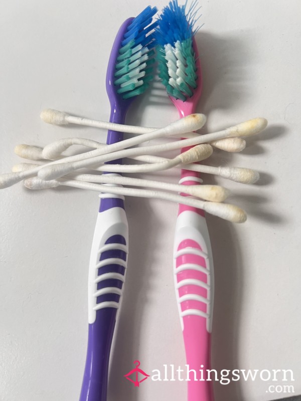 My Travel Toothbrushes/used Cotton Buds