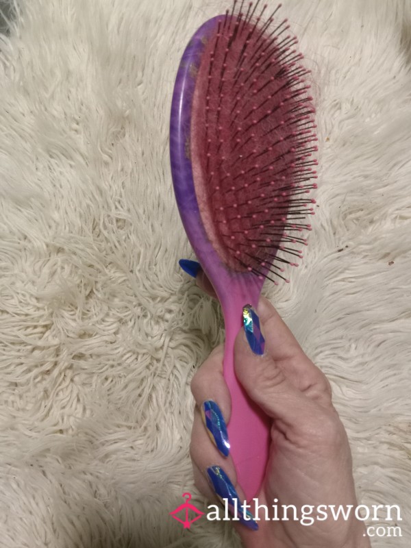 My Used Hairbrush Full Of My Pink Hair