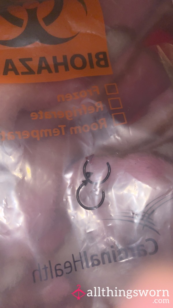My Used Lip Piercings For My Snake Bites 🖤🎀