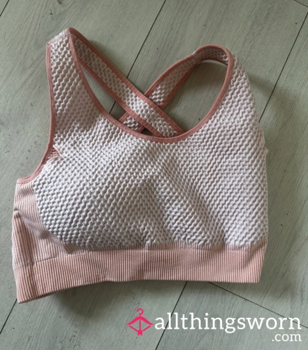 My Used Sweaty Pink Sports Bra