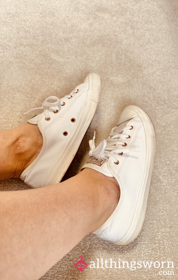 My Used To Be Angelic White Well Worn Converse