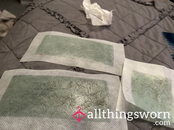 My Used Wax Strips On My 🐈‍⬛ Includes Soothing Wipe