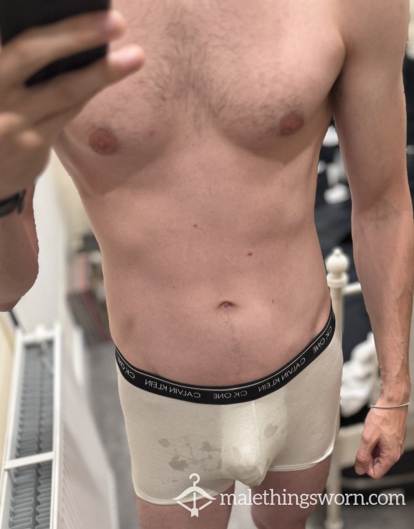 My Very First Listing! C*m Stained Calvin Kleins!