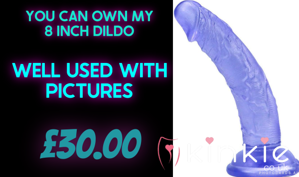 My Very Used 8'' Di**o S** Toy , Freshly M*sturb*ted With - With Picture Proof