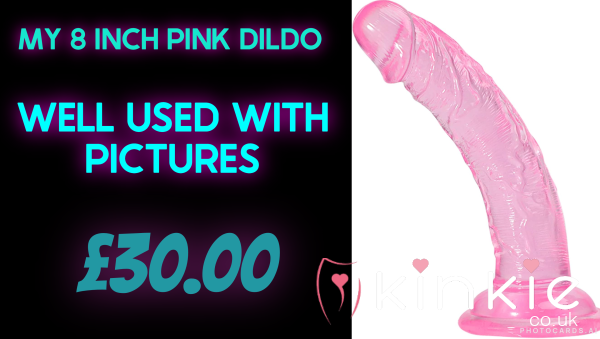 My Very Used PINK 8'' Di**o S** Toy , Freshly M*sturb*ted With - With Picture Proof